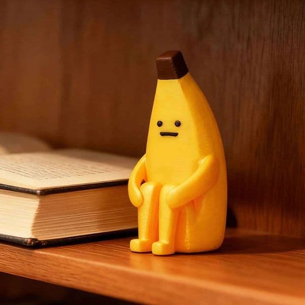 Anxious Banana 3D Printed Figurines Durable Pla Decor for Home, Office & Car, Giftable 1/2/3Pcs 26H0209