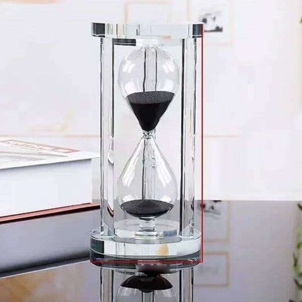15-60 Minutes Hourglass Timer Kitchen School Modern Crystal Hour Glass Sandglass Sand Clock Tea Timers Home Decoration Gift 26H0209