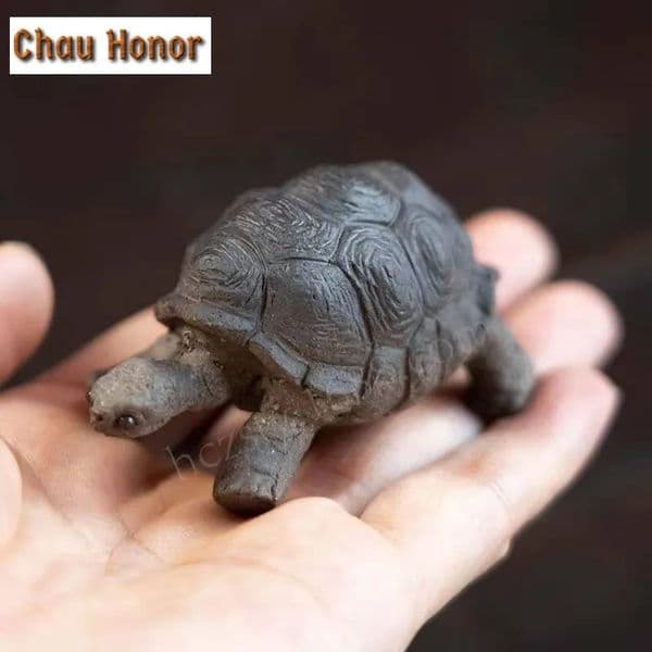 Yixing Zisha Rich Tortoise Tea Pet Handmade Turtle Tea Figurine Zisha Sculpture Tea Ceremony Tea Statue Kung Fu Teaware Craft 260202