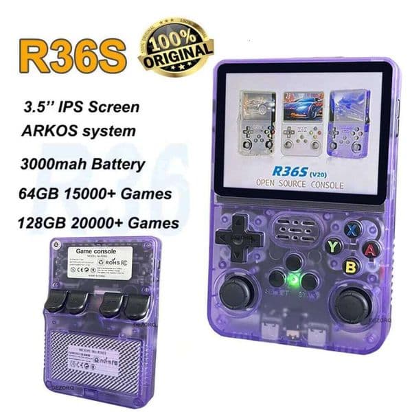 Original Arkos R36S Portable Handheld Game Console 3.5-Inch Screen Mini Portatil Video Player 15000+ Retro Games X260209
