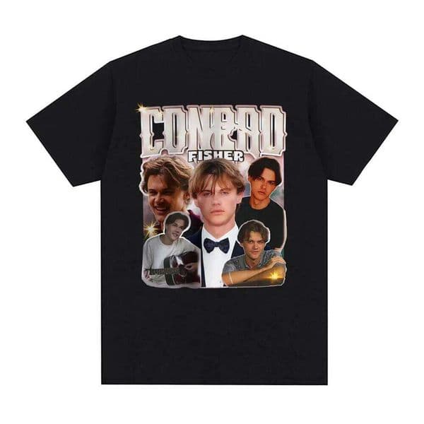 Conrad Fisher Retro Graphic for Men Women, Classic and Fashionable Hip-hop Summer Print 100% Pure Cotton T-shirt X260209