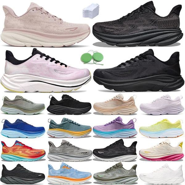 Running Shoes For Men Women Clifton 10 9 Bondi 8 Runner Sneaker Triple Black White Eggnog Cyclamen Vibrant Orange Blue Pink Grey Passion Lady Trainers Sports Sneakers