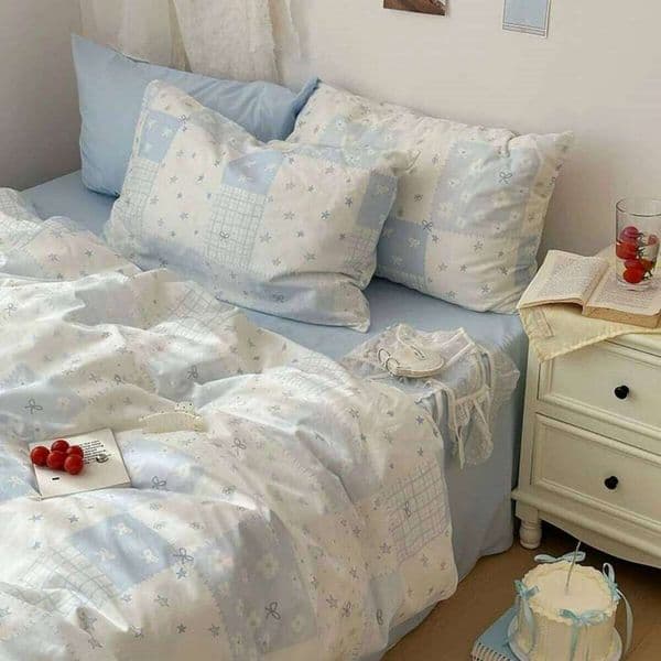 3pcs Duvet Set 1*Duvet Cover + 2*Pillowcase, Without Core, Blue Bedding Set, Soft Comfortable S260209
