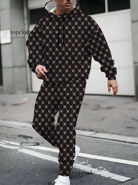 2025 Autumn Winter 3D Print Hoodies Y2K Fashion Men's Clothing Tracksuit two-piece Sweatshirt Suit 2 Pac Set