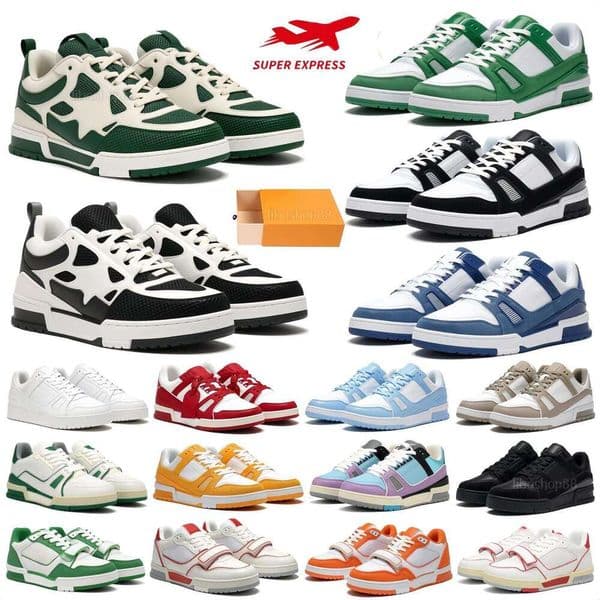 Skate Shoes Designer Sneakers Luxury Mens Trainers Sneaker Casual Shoes Runner Shoe Outdoor Leather Flower Skates Tennis Shoes Women Fashion Men Shoes With Box