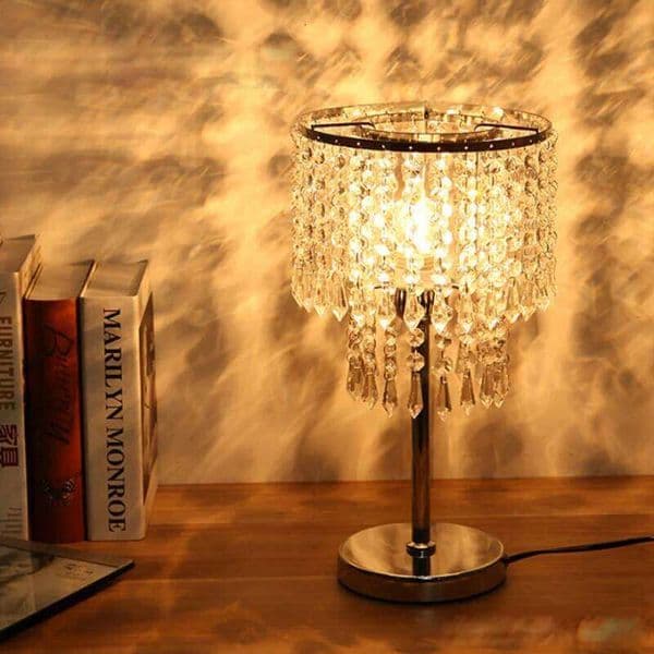 Modern Minimalist K9 Crystal Table Lamp, European Luxury Desk Light with E27 Bulb, Elegant Decorative Lighting for Bedroom C260210