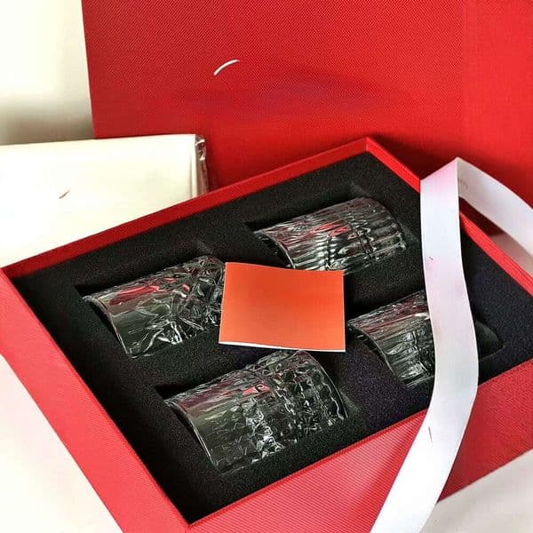 Light Luxury Style Whiskey Thickened Crystal Cup Engraved Liquor Glass Set Gift Box B2