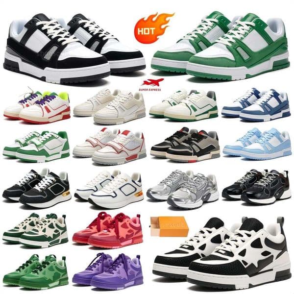 With Box Designer Sneakers Mens Womans Trainers Sneaker Skate Shoes Casual Runner Shoe Outdoor Leather Skates Tennis Classics Fashion Shoes Size 35-45