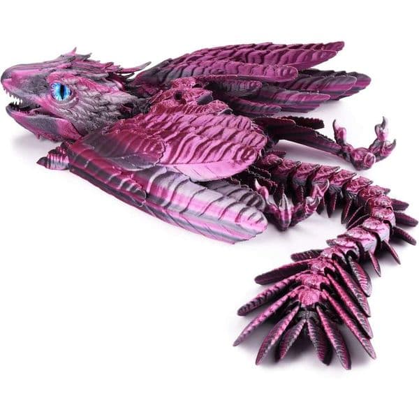 2026 New New Guwewu Feathered Wyvern Articulated Fidget Dragon, 3D Printed Toys, Desktop Pet Stellarscale Toy Zwj Toy