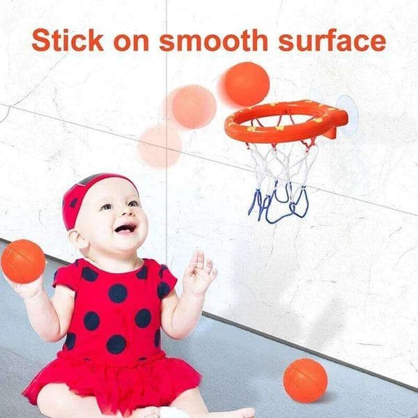 Baby Kids Mini Basketball Bathtub Water Set Funny Shower Bath Fun Toys Gifts with 3 Balls Children's Educational Safe Play 26W0210