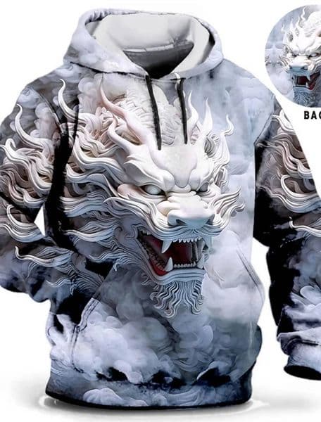 Bestseller Chinese New Year Dragon Hoodie Mens Graphic Animal Prints Daily Classic Casual 3D Pullover Streetwear Hoodies Long Sleeve Hooded ddmytues