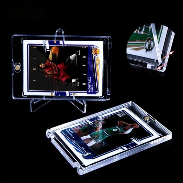 Magnetic Trading Card Slab Holders 35PT to 180PT Clear Acrylic for Sports & TCG Cards UV Protection Card Sleeve