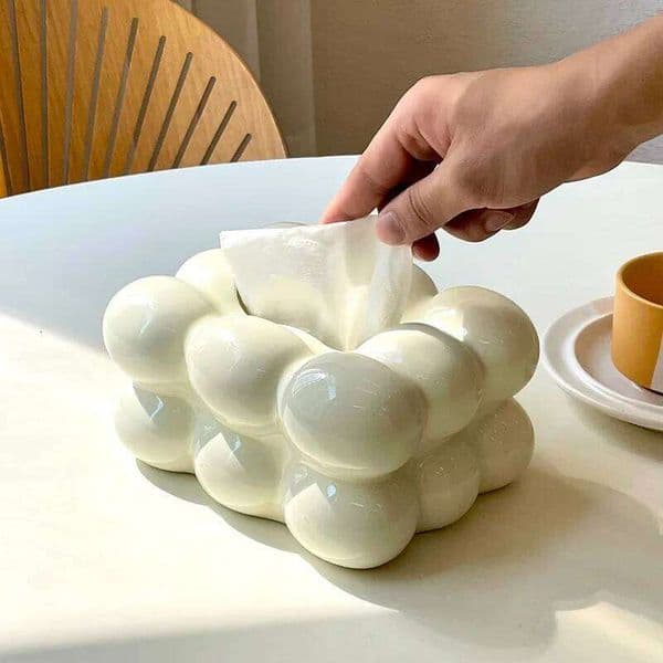 Light Luxury Ceramic Tissue Box Suitable For Bedroom Living Room And Car Home Decoration Kitchen Gadgets 26H0210