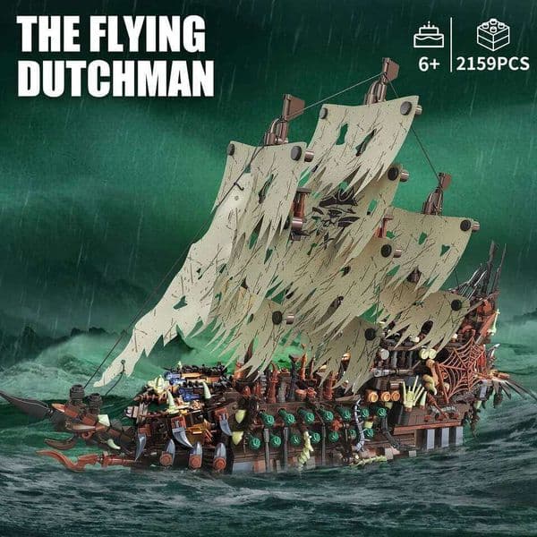 2159PCS The Playing Pirate Ship Building Blocks Toy Set Brick Model Movies with Light Birthday Desktop Decoration Gifts 26H0209