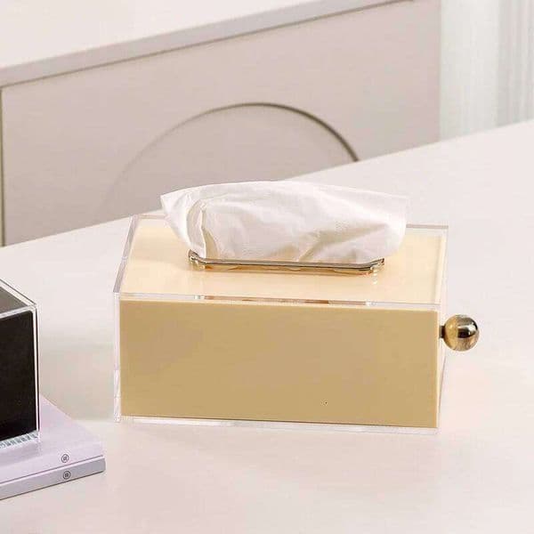 EpeiusHome Acrylic Tissue Home Light Luxury Nordic Simple Coffee Table Extraction Storage Box 26H0210