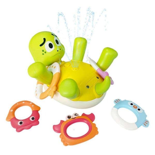 Electric Cute Swimming Spray Turtle Bathroom Bath Toys Parent-Child Interactive for Kids Water Playing 26W0210