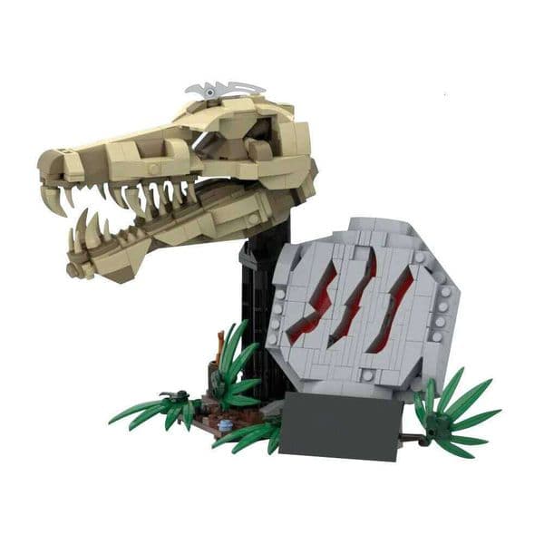MOC Dinosaur Building Blocks Model Jurassic Spinosaurus Fossils DIY Bricks Assembly Toys Kids Birthday Gifts 26H0209