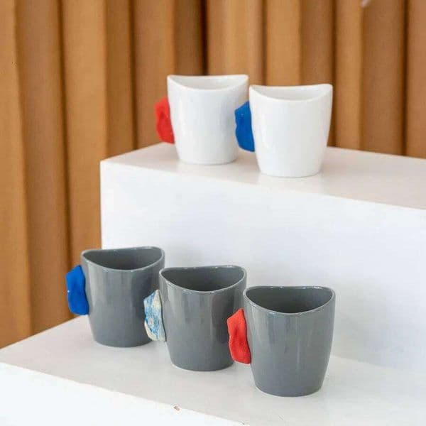 New Creative Rock Climbing Handle Ceramic High Value Contrast Gift Water Cup Finger Power Home Office Mug 26L0211
