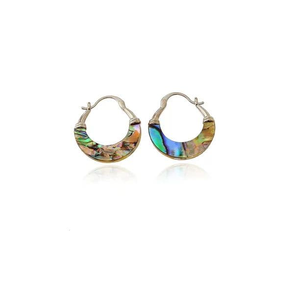 Light luxury, fashionable, minimalist, multifunctional, high-end natural shell hoop earrings for women, elegant studs
