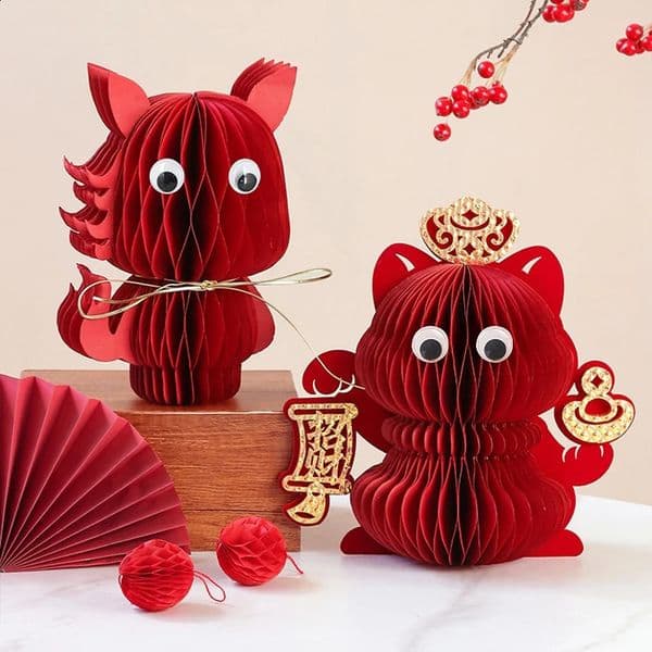 Chinese Year Decorations Horse Statues Ornament Horse Year Desk Accessories Spring Festival Ornament for Home Christmas Tree 260130BJ