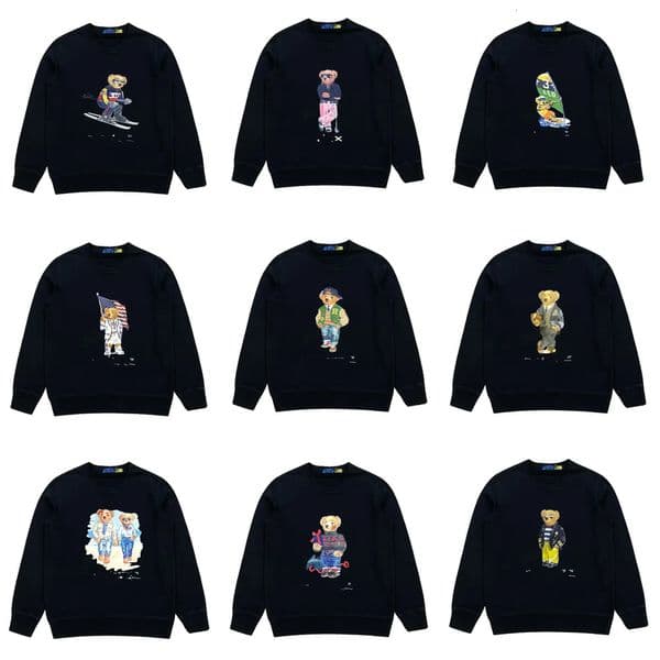 25 designer hoodie Men's hoodie Blue Teddy Bear Print Sweatshirt - Winter Pullover with Long Sleeves for Casual Wear