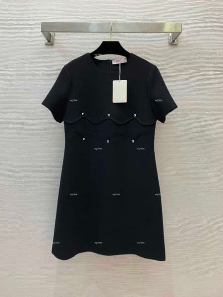 Top Crew neck women dress Summer lady dresses women designer clothes fitted patchwork short sleeve skirt A002X01N044