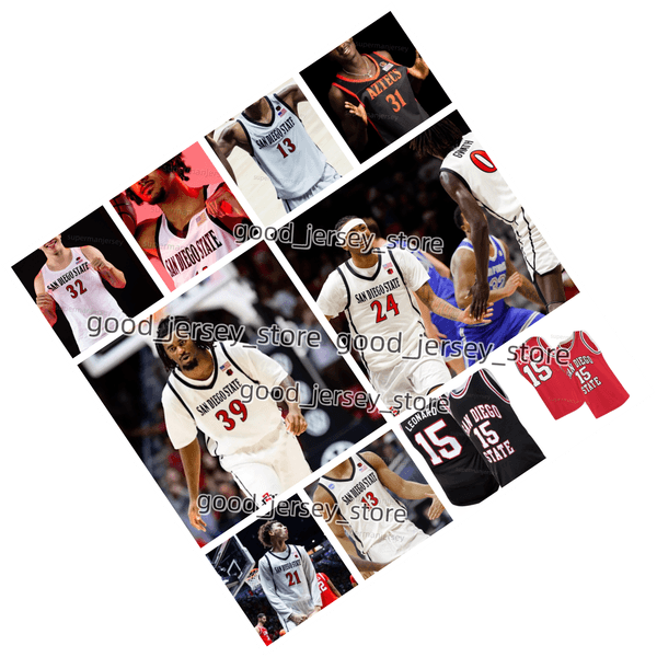 Kawhi Leonard Tony Gwynn San Diego State Aztecs Basketball Jersey Jalen McDaniels Malachi Flynn Jaedon LeDee Matt Bradley Nathan Mensah Stitched SDSU good