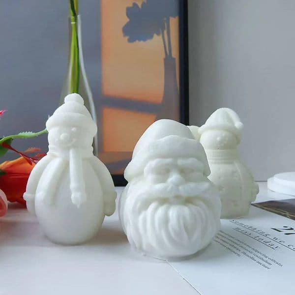 Bestseller DIY Snowman Santa Claus Silicone Mold Handmade Aroma Plaster Ornaments Mould Christmas Candles Decor Molds ddmySat