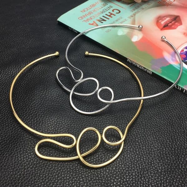 KDLUN Geometric Alloy Chokers Necklaces For Women Punk Fashion Jewelry Design Statement Bib Collar Necklace 260202