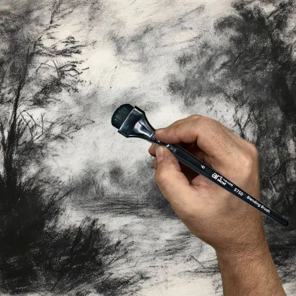 Artsecret Blending Brush for Charcoal Drawing Pastel Painting Gilding Ink Painting Brushes Tools for DIY Scrapbooking Cards 260130BJ