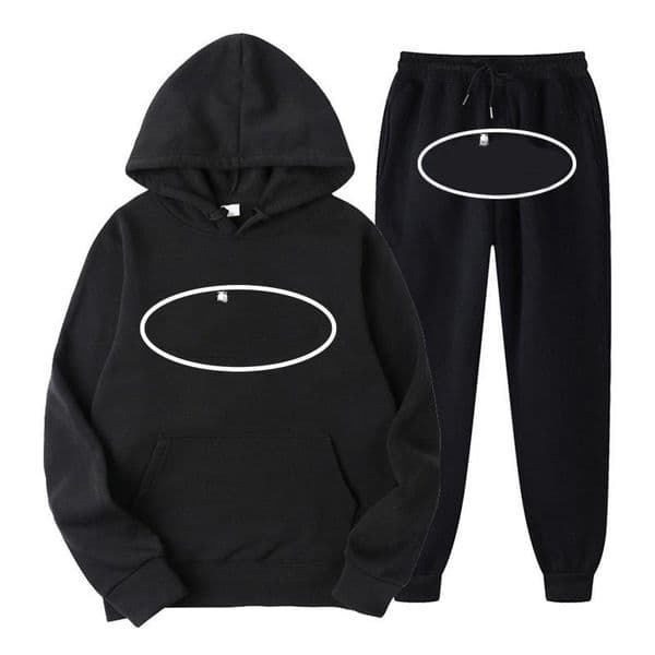 Men's Tracksuits Sportswear Suit Pattern Printing Sports Suit Long Sleeve Elastic Waist Sweatpants Men's Women's Suits Sweater Plus Velvet Loose Suit