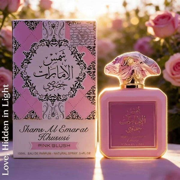 Ard Zaafaran Pink Blush Shams Al Emarat Khususi Women's Perfume 100ml Captivating Sweet Marshmallow Blush, Alcohol-Free L 26L0422