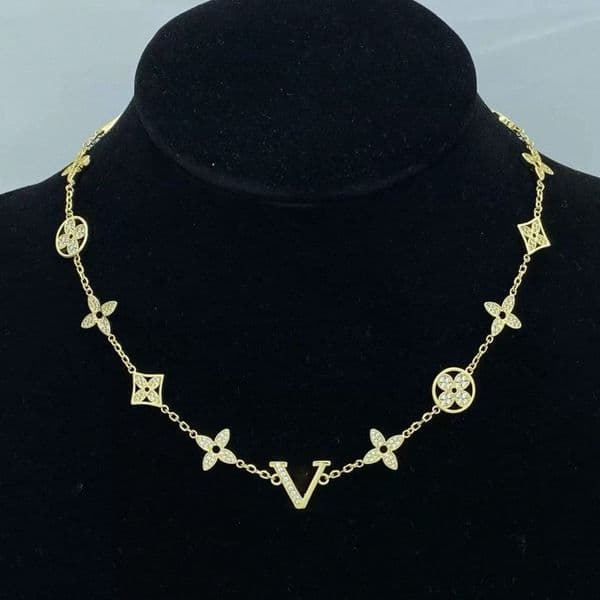 Pendant Necklaces Chokers New letter Choker high end necklace 18K Gold Clover Four Leaf Chain designer necklace Women Luxury Jewelry Top Quality S7fj