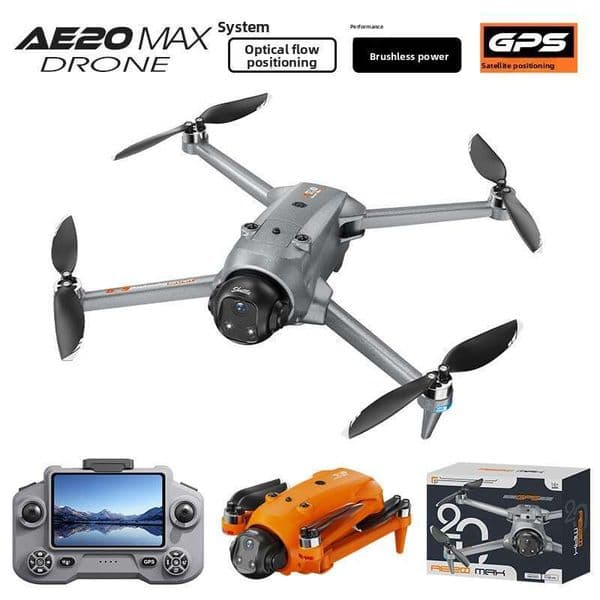 AE20 Remote Control GPS Drone Quadcopter Screen Display HD Aerial Photography Auto Return Obstacle Avoidance Aircraft Kuhangxin