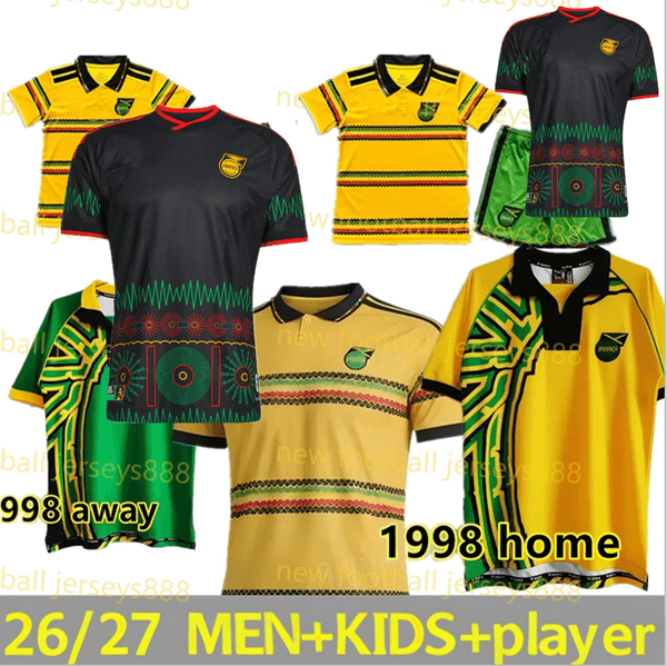 2026 Jamaica soccer jerseys 26 national football team Bailey ANTONIO Nicholson away training shirt Retro Kit Jamaica 1998 collection T-Shirt S 2XL