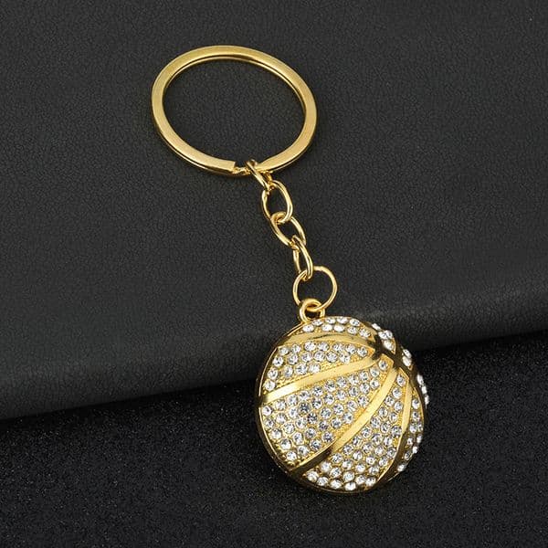 Rhinestone Soccer Jersey Keychain Number 7 10 Crystal Pendant Sports Accessory For Fans Men Women Gift