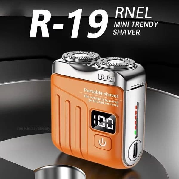 Electric Smart Shaver Digital Display Mini Dual Blade Rechargeable Shaver Household Car Shaver Powerful Mens Gift Shaver 260126