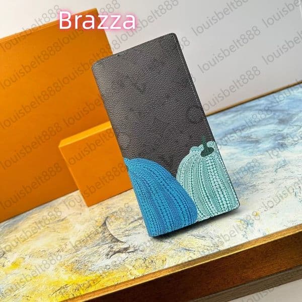 designer Monogram Men Long wallet card holder pocket organizer standard purse money bag Can hold change credit cards and paper currency with dust bag 888