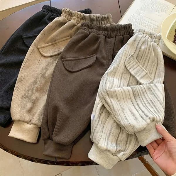 Children Pants Boys Girls Kids Autumn Versatile Sweatpants Loose Thick Baby Sports Casual Trousers Fashion Toddler Clothing 260207BY