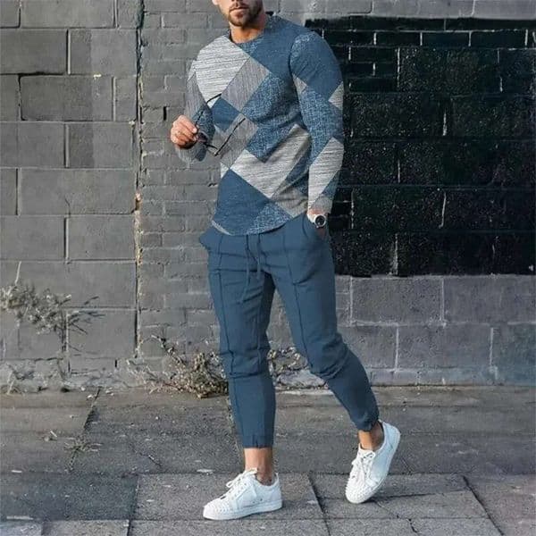 Free Shipping Men's Tracksuits Autumn Tracksuit Long Sleeve T Shirt Sweatpants Suit Men Street wear Vintage Sweatshirt Oversized Clothing 2 Piece Sets