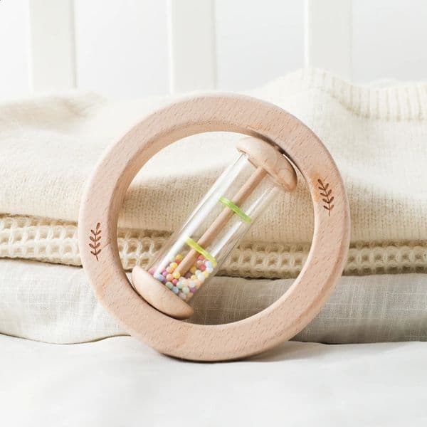 Montessori Rattle Baby Toys Rain Stick Hourglass Rain Music Rattle Baby Educational Toy Colorful Montessori Sensory Toys for Kid 260204