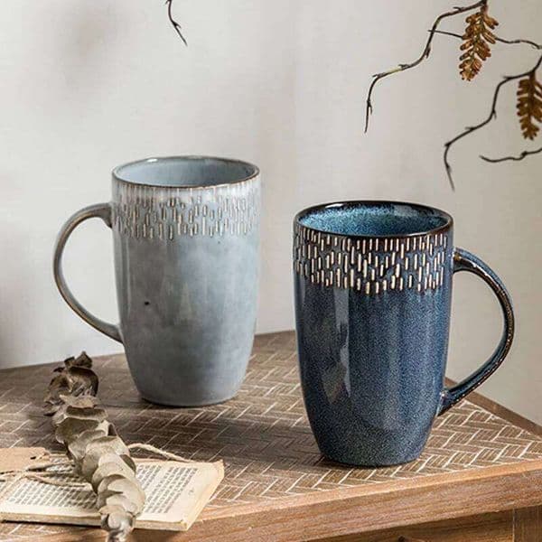 600ml Large Capacity Vintage Mugs Nordic Style Drinking Personality Ceramic Mug Has Slight Flaws Household Cup 26W0211