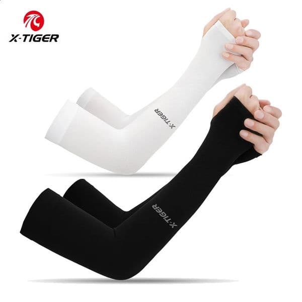 XTIGER Cycling Arm Sleeves Ice Fabric AntiUV Sunscreen Running Sleeve Outdoor Sport Warmers Men Women 260206