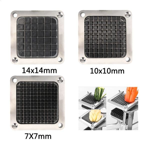 Blade Cutting Machine French Fry Cutter Stainless Steel 3 Blades Size Chips Cutter Parts French Fry Potato Chips Cutters 260204