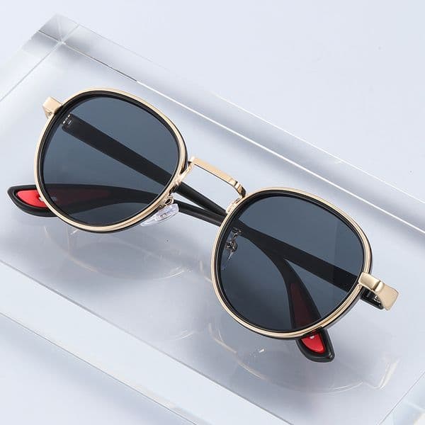 Hot-Selling Sunglasses For Women With High-End Fashion Metal Round Frame Men, Unique Street Style UV Protection Glasses