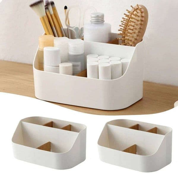 Desk Supplies Makeup Cosmetic Desktop Organizer Plastic Storage Dividing Box for Office Living Room 26Y0211