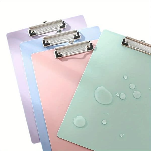 1pc A4 Plastic Color Folder with Clip Durable Material Multifunctional Writing Board for Exam Documents Office Organization 260204