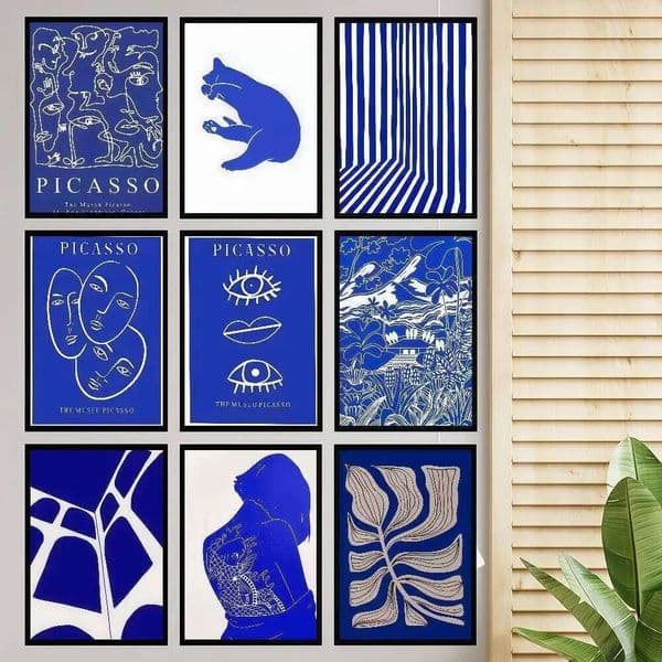 Abstract Klein Blue Simple Classic Movie Posters HD Quality Poster Wall Art Painting Study Nordic Home Decor 26Y0210