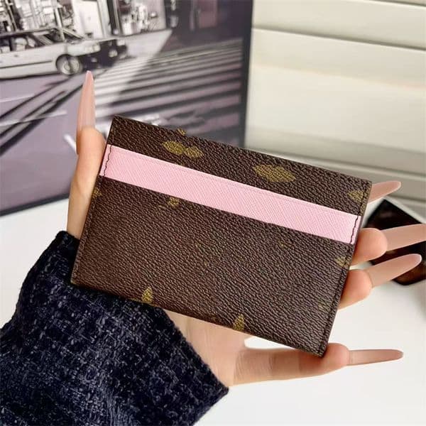 Fashion Cardholders Designer Wallets Card Holder Leather Purse Luxury Womens Purses Mens Key Ring Credit Cards Wallet Bag Travel Documents bags With Box