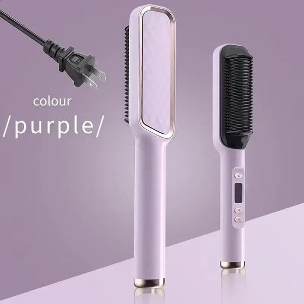 35W ceramic multifunctional styling comb straightener and curling iron with temperature control and fast heating speed 260126